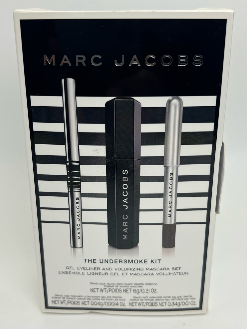 Marc Jacobs Beauty The Undersmoke Kit Eyeliner Mascara Highliner 3 Pc Set